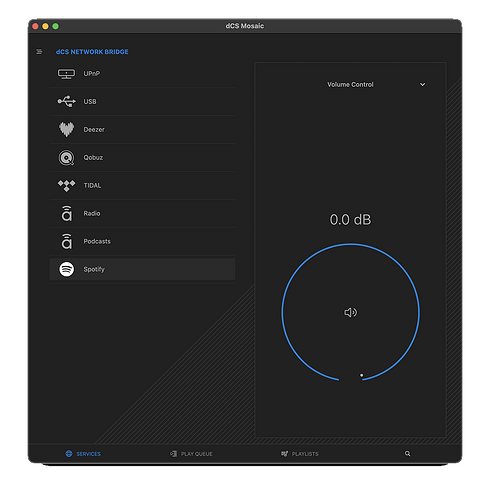 dCS NetworkBridge_VolumeControl