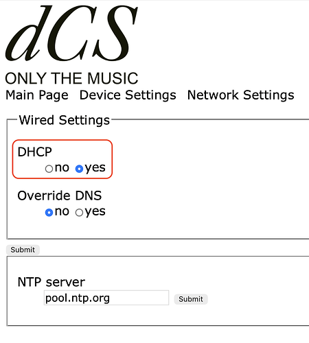 DHCP - yes