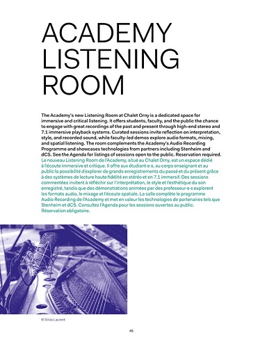 2025 Verbier Academy Soundroom